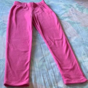 The Children’s Place girls pink fleece pants in small 7/8